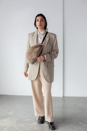 YBH Mushroom Shearling Sling